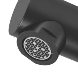 Swirl Bonda Black 136mm Cloakroom Round Head Mono Basin Mixer Tap  With Waste