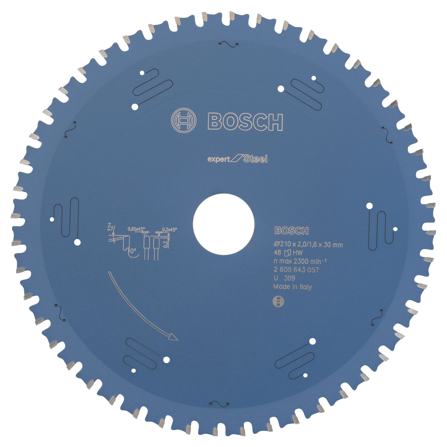 Bosch Expert Steel Circular Saw Blade 210mm x 30mm 48T (399KP)