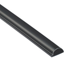 D-Line PVC Black Mini-Trunking 30mm x 15mm x 2m 16 Pack