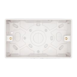 Vimark Pro 2-Gang Surface Pattress White Back Box 25mm