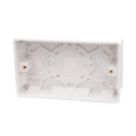 Vimark Pro 2-Gang Surface Pattress White Back Box 25mm