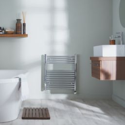 Towelrads 691mm x 600mm 512BTU Chrome Flat Electric Towel Radiator