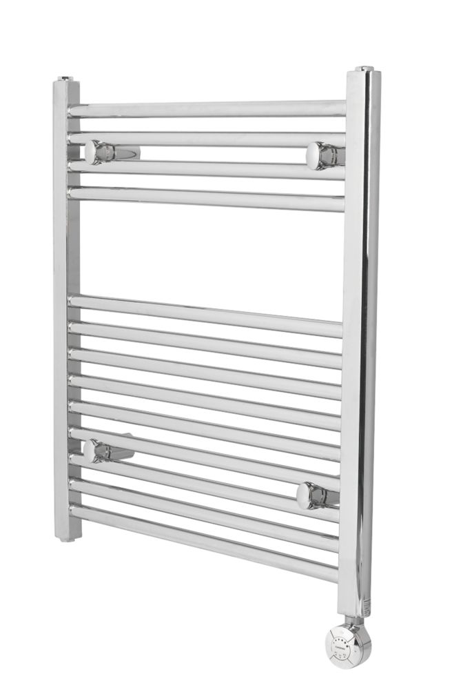 Towelrads 691mm x 600mm 512BTU Chrome Flat Electric Towel Radiator