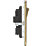 Knightsbridge  13A 2-Gang DP Switched Double Socket Polished Brass  with White Inserts