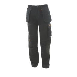 DEWALT Logan Pro-Stretch Work Trousers Black 30" W 31" L