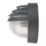 Zink Eyelid Outdoor Oval Bulkhead Black