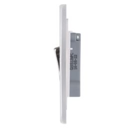 Schneider Electric Ultimate Low Profile 16AX 1-Gang 2-Way Light Switch  Polished Chrome with White Inserts