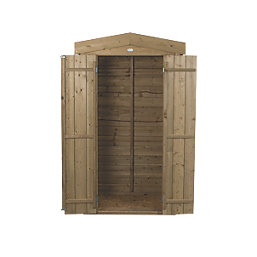 Forest  3' 6" x 1' 6" (Nominal) Apex Overlap Timber Garden Store