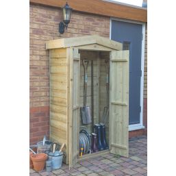 Forest  3' x 1' 6" (Nominal) Apex Overlap Timber Garden Store