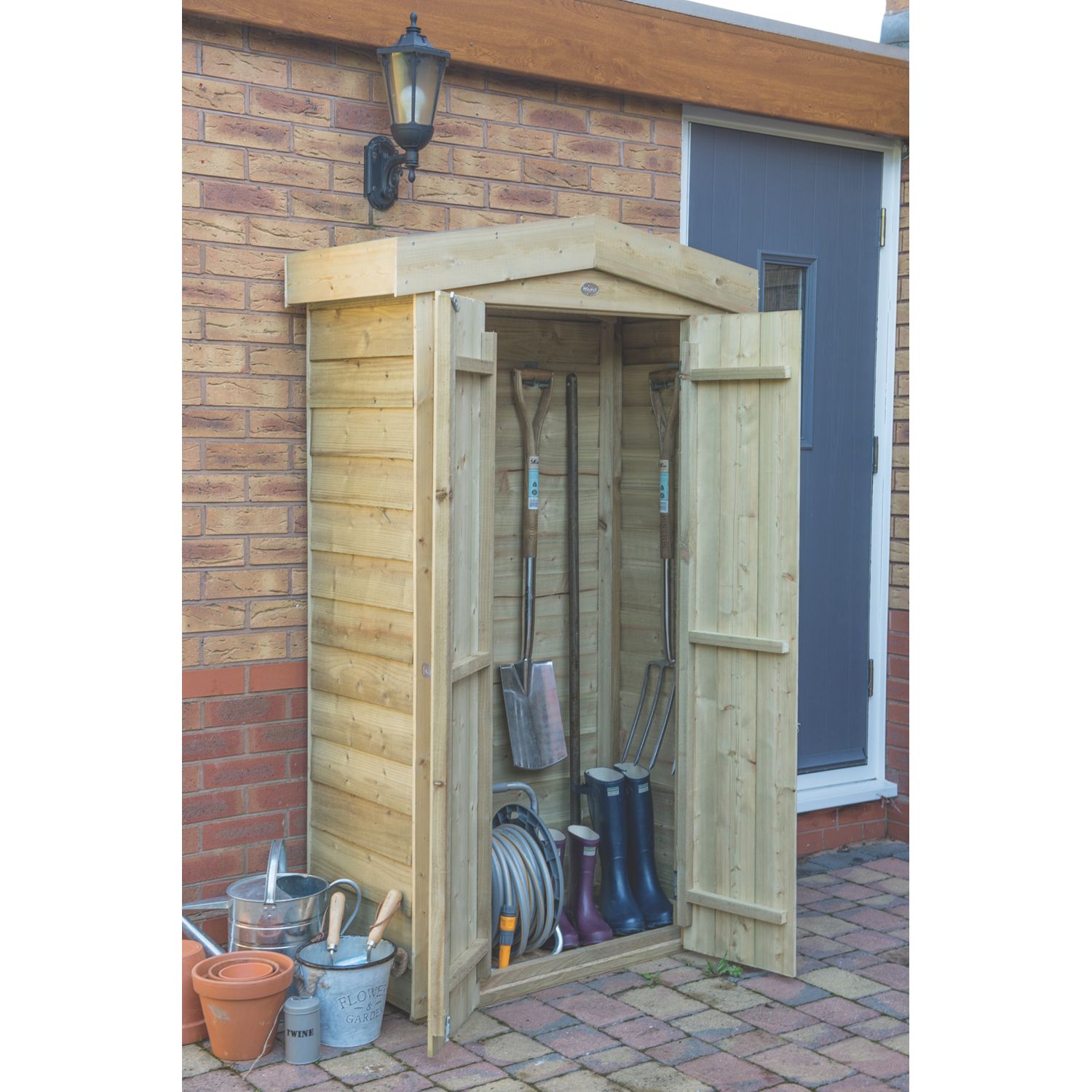 Forest 3' x 1' 6" (Nominal) Apex Overlap Timber Garden Store (4008X)