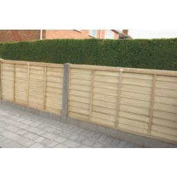 Forest Super Lap  Fence Panels Natural Timber 6' x 4' Pack of 3