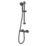 Refurb Swirl  Rear-Fed Exposed Black Thermostatic Concentric Mixer Shower