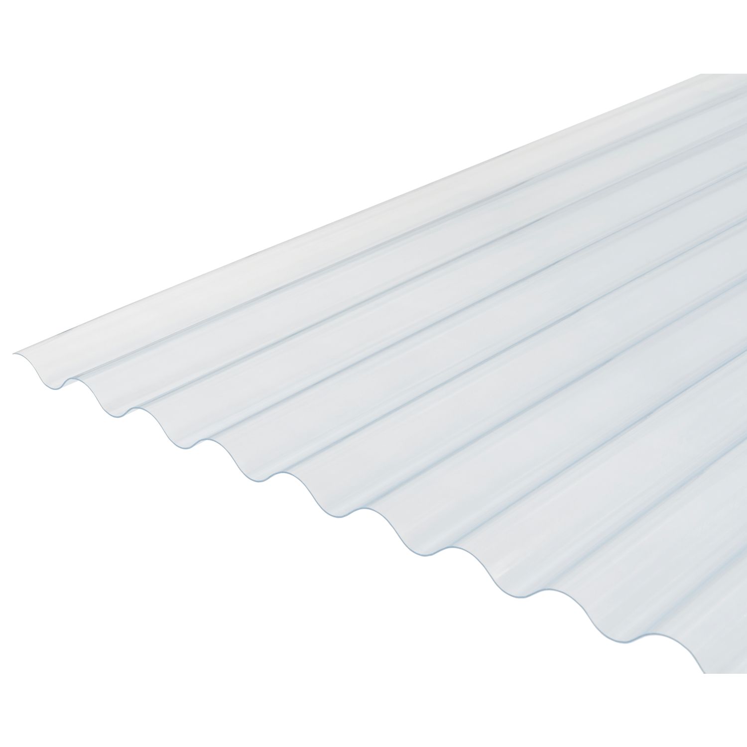 Radmat Building Materials Corrugated PVC Roof Sheet Clear 2440mm x 1.3mm x 762mm (400CY)