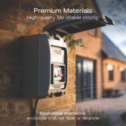 Sync Energy  IP66 Weatherproof Outdoor 5-Module 3-Way Part-Populated  EV Charger Consumer Unit with SPD