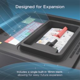 Sync Energy  IP66 Weatherproof Outdoor 5-Module 3-Way Part-Populated  EV Charger Consumer Unit with SPD