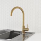 Swirl Elbe Tap Brushed Brass