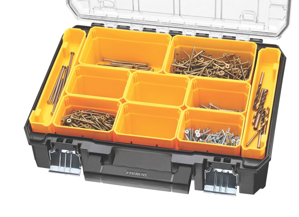 DeWalt TSTAK IP54 Organiser Top Shallow Plastic Tool Box