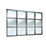 Spacepro Shaker 4-Door Sliding Wardrobe Door Kit Graphite Frame Mirror Panel 2370mm x 2260mm