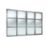 Spacepro Shaker 4-Door Sliding Wardrobe Door Kit Graphite Frame Mirror Panel 2370mm x 2260mm