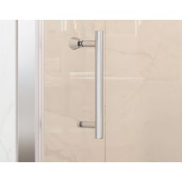 Framed Quadrant Shower Enclosure  Polished Silver-Effect/Clear 900mm x 900mm x 1850mm