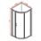 Framed Quadrant Shower Enclosure  Polished Silver Effect/Clear 900mm x 900mm x 1850mm