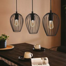 Eglo Newtown 3-Light Pendant Black