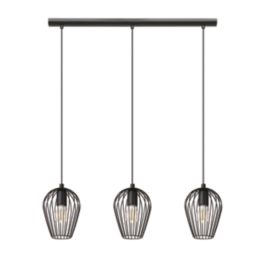 Eglo Newtown 3-Light Pendant Black