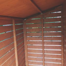 Shire  6' 6" x 6' (Nominal) Apex Timber Shed with Log Store