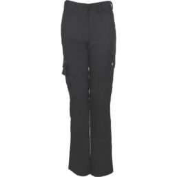Dickies Flex Womens Everyday Trousers Black Size 16 31.5" L