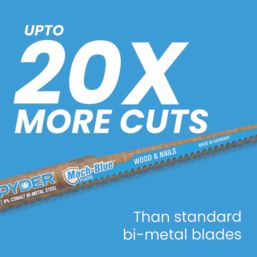 Spyder Mach-Blue  Multi-Material Reciprocating Saw Blades 228mm 2 Pack