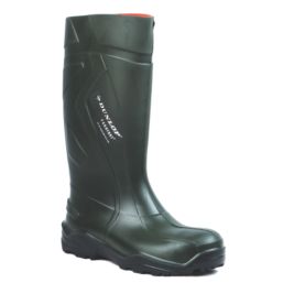 Dunlop Purofort+ Size 6  Green Steel Toe Cap Safety Wellies