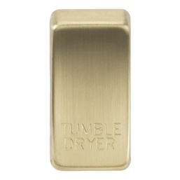 Knightsbridge 'TUMBLE DRYER' Switch Cover Brushed Brass