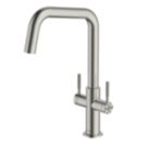 Clearwater Topaz U-Spout Monobloc Mixer Tap Brushed Nickel PVD