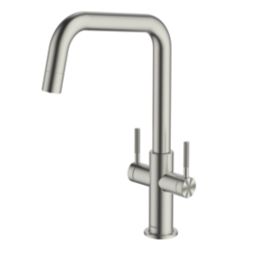 Clearwater Topaz U-Spout Monobloc Mixer Tap Brushed Nickel PVD