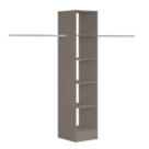 Spacepro  5-Shelf Tower Unit with Hanger Bar Stone Grey 450mm x 2100mm