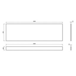 Highlife Bathrooms Halite Adjustable Front Bath Panel 1600mm Gloss White 2 Pieces