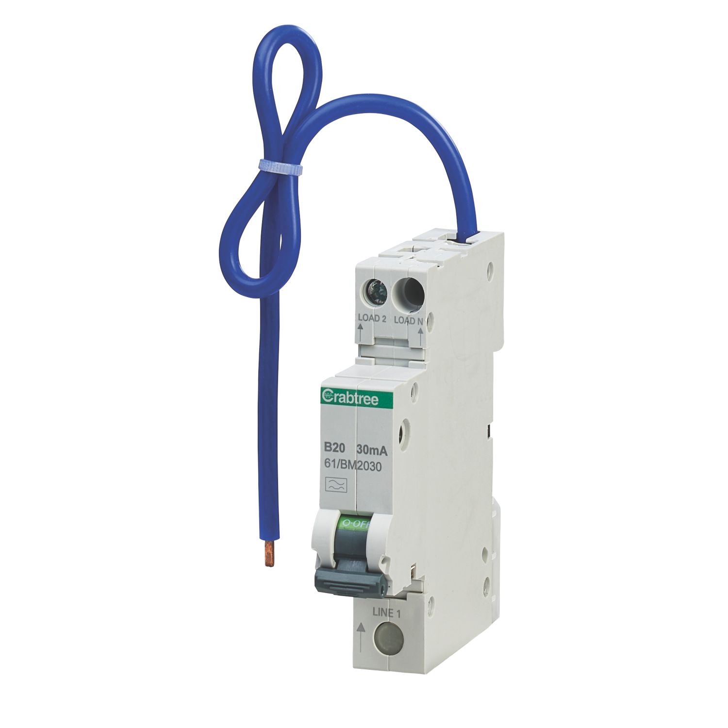 Crabtree Starbreaker 20A 30mA Type A SP & N B Curve Mini-RCBO (401HV)
