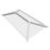 Crystal Clear Aluminium & uPVC Double-Glazed Lantern Roof White 2000mm x 1000mm