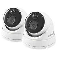 Swann SWPRO-1080MSDPK2-EU White Wired 1080p Outdoor Dome Add-On Camera Twin Pack 2 Pack