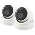 Swann SWPRO-1080MSDPK2-EU White Wired 1080p Outdoor Dome Add-On Cameras 2 Pack