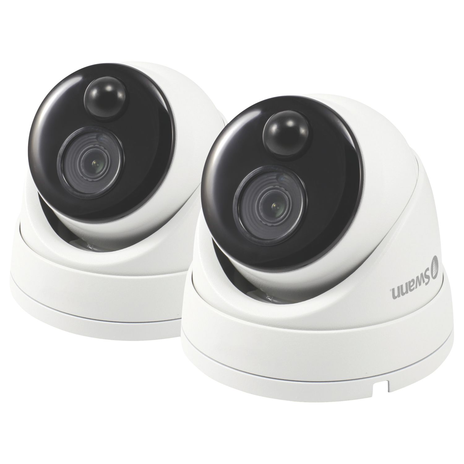 Swann SWPRO-1080MSDPK2-EU White Wired 1080p Outdoor Dome Add-On Cameras 2 Pack (401JT)