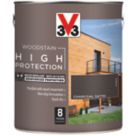 V33 2.5Ltr Charcoal Satin Water-Based Exterior Wood Stain