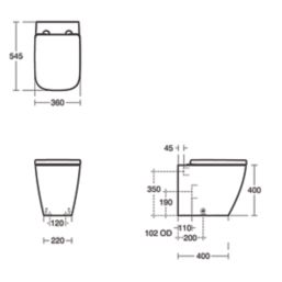 Ideal Standard i.life B Soft-Close Back to Wall Pan & Seat