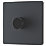 British General Evolve 1-Gang 2-Way LED Dimmer Switch  Grey with Black Inserts