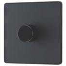 British General Evolve 1-Gang 2-Way LED Dimmer Switch  Grey with Black Inserts