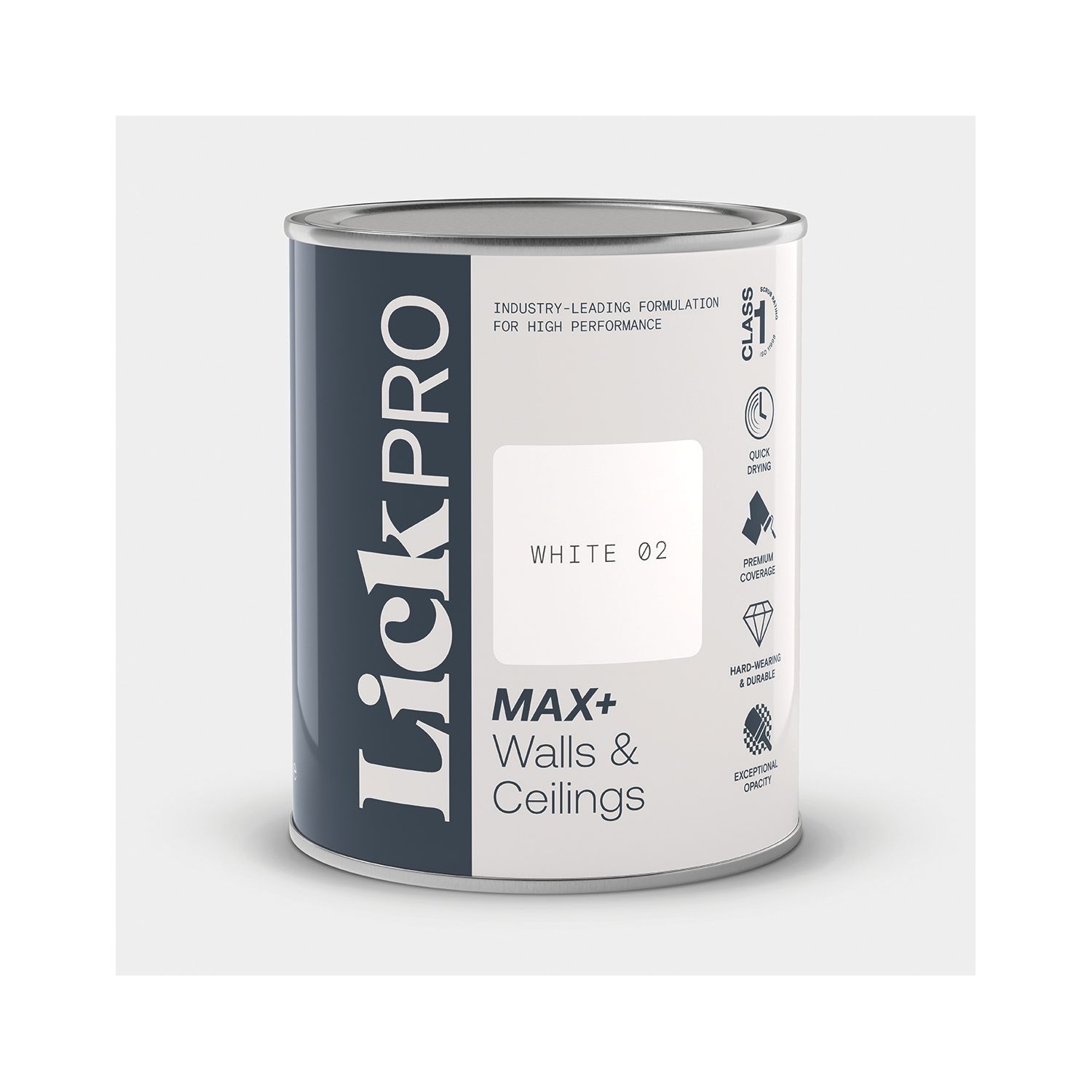 LickPro Max+ 1Ltr White 02 Matt Emulsion Paint (401TM)