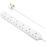 Masterplug 13A 6-Gang Unswitched  Extension Lead White 3m