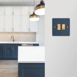 Varilight  13A Switched Fused Spur  Midnight Blue with Colour-Matched Inserts