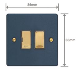 Varilight  13A Switched Fused Spur  Midnight Blue with Colour-Matched Inserts