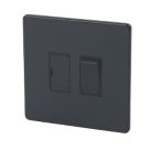 Varilight  13AX Switched Fused Spur  Jet Black with Black Inserts